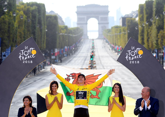 Geirant Thomas som vinner av Tour de France i 2018