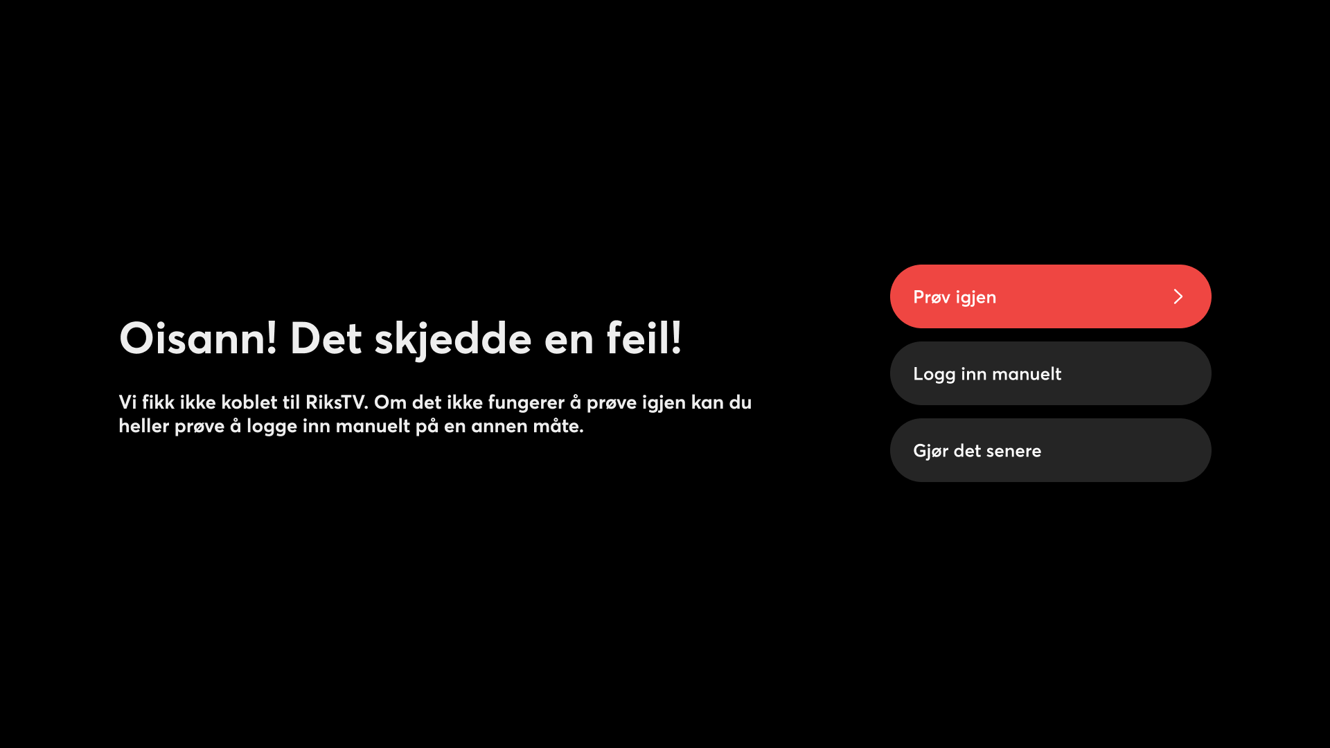 Hvis det skulle oppstå en feil