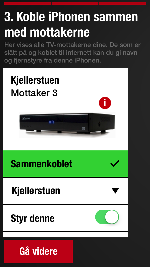 Koble iPhone med mottaker