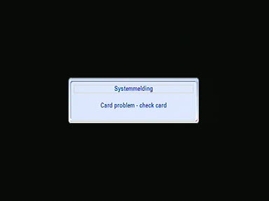 Feilmelding: "Card problem - check card"